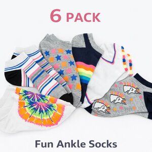 NWOT 6 Pair Of Unbranded Women's Colorful Socks